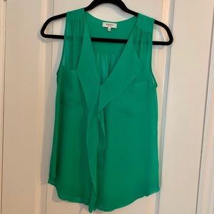 Aritzia Babaton silk sleeveless top XS green